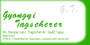 gyongyi tagscherer business card